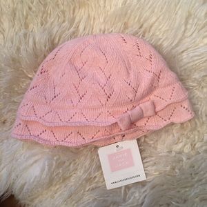 Beautiful Janie and Jack pink hat 12-24 months nwt